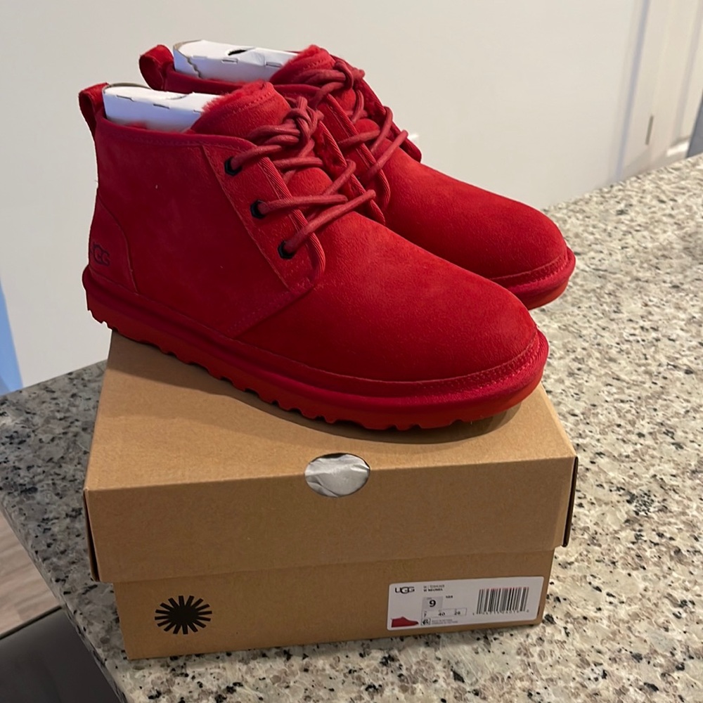 Brand New Samba Red Uggs Ankle Booties  Neumel